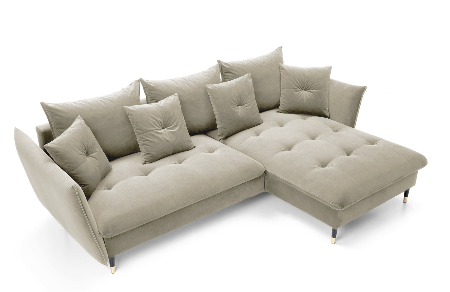 Dīvāns Bazlam 91/258/167 cm Matt Velvet 09 - N1 Home