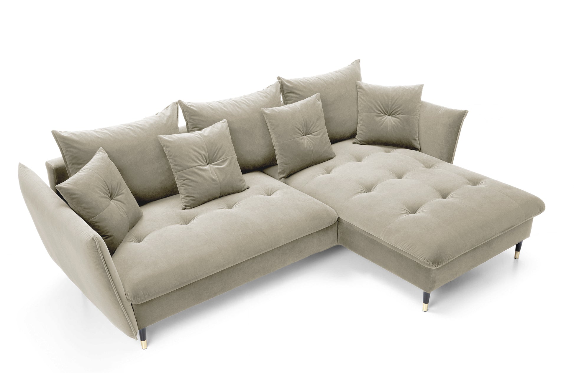 Dīvāns Bazlam 91/258/167 cm Matt Velvet 09 - N1 Home