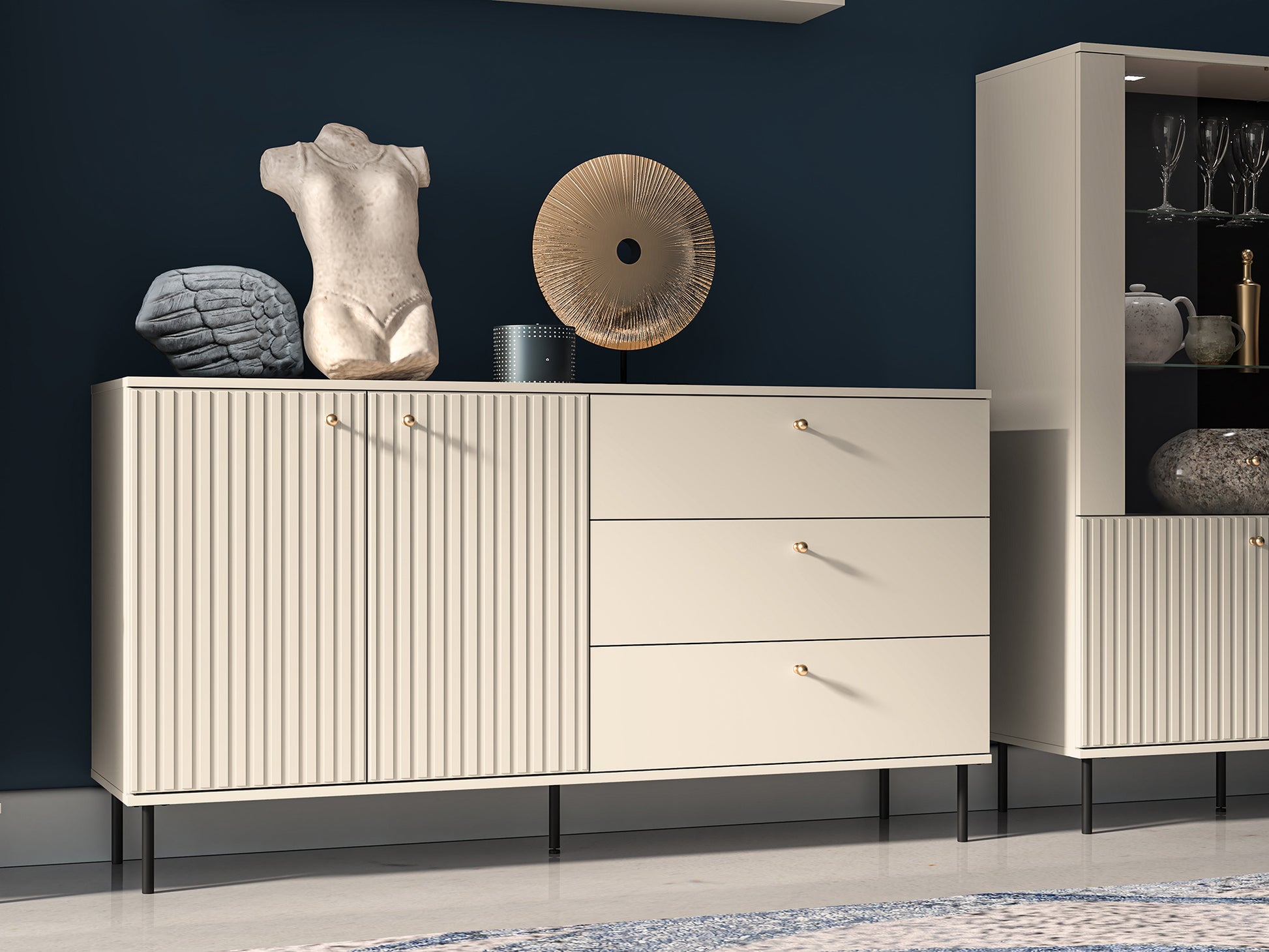 Naktsskapītis Galeto 53/50/34 bēšs - N1 Home