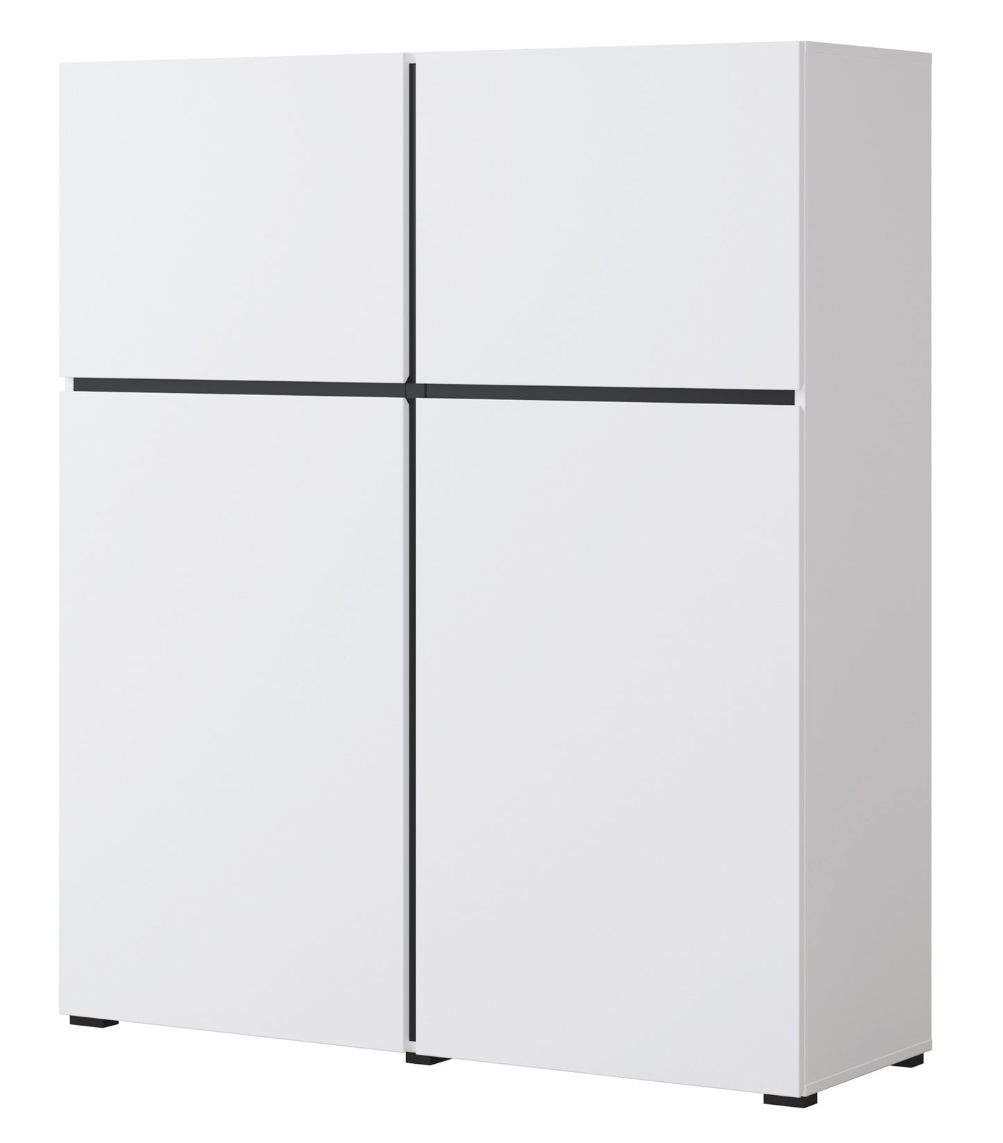 Kumode Kruzat 119/139/40 cm balts