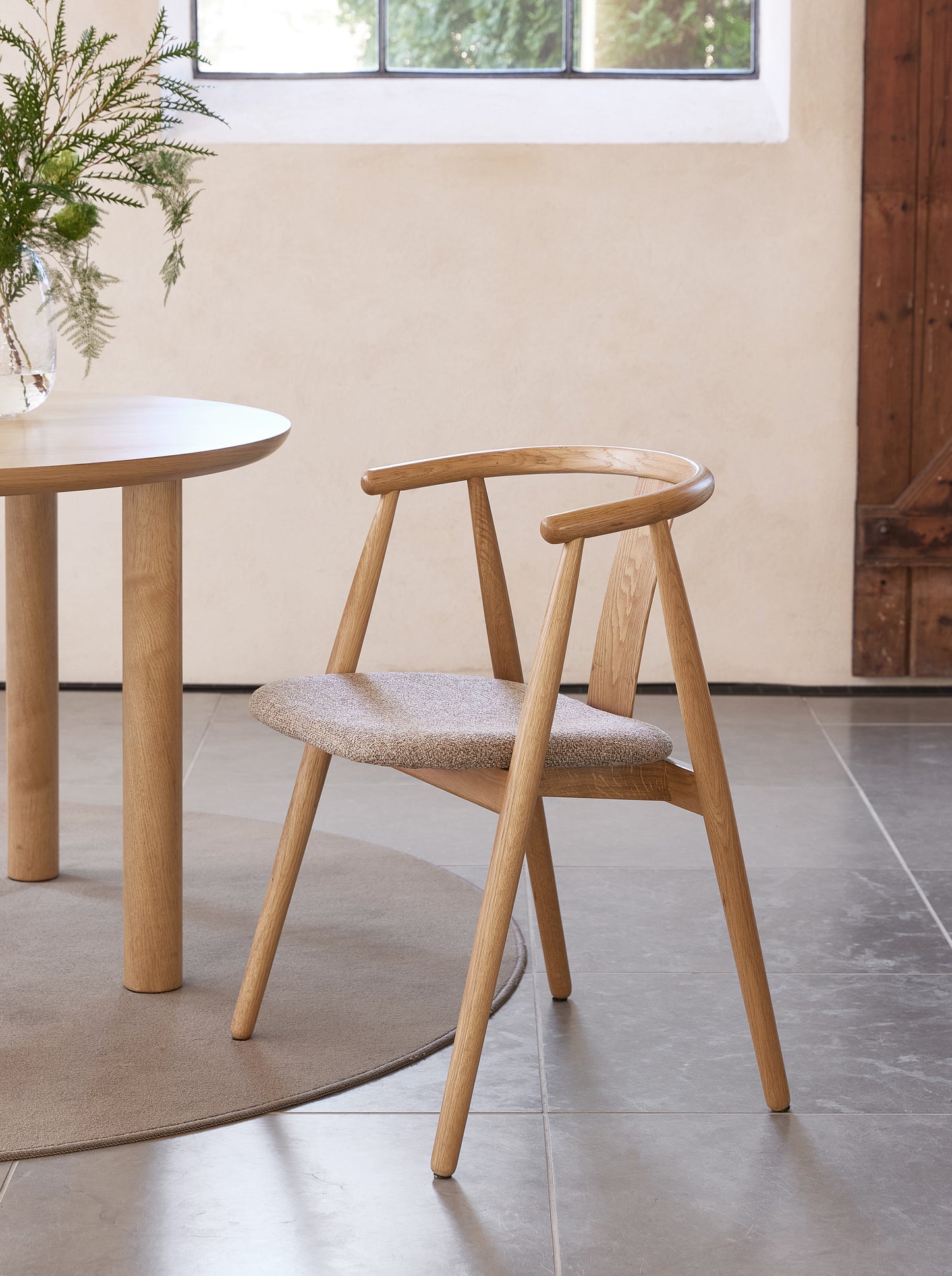 Krēsls Dabise 76/59/52 cm dabīgs ozols/pelēks - N1 Home