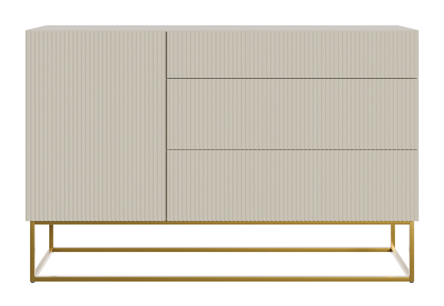 Kumode Velda 140/90/38 cm bēšs/zelts - N1 Home
