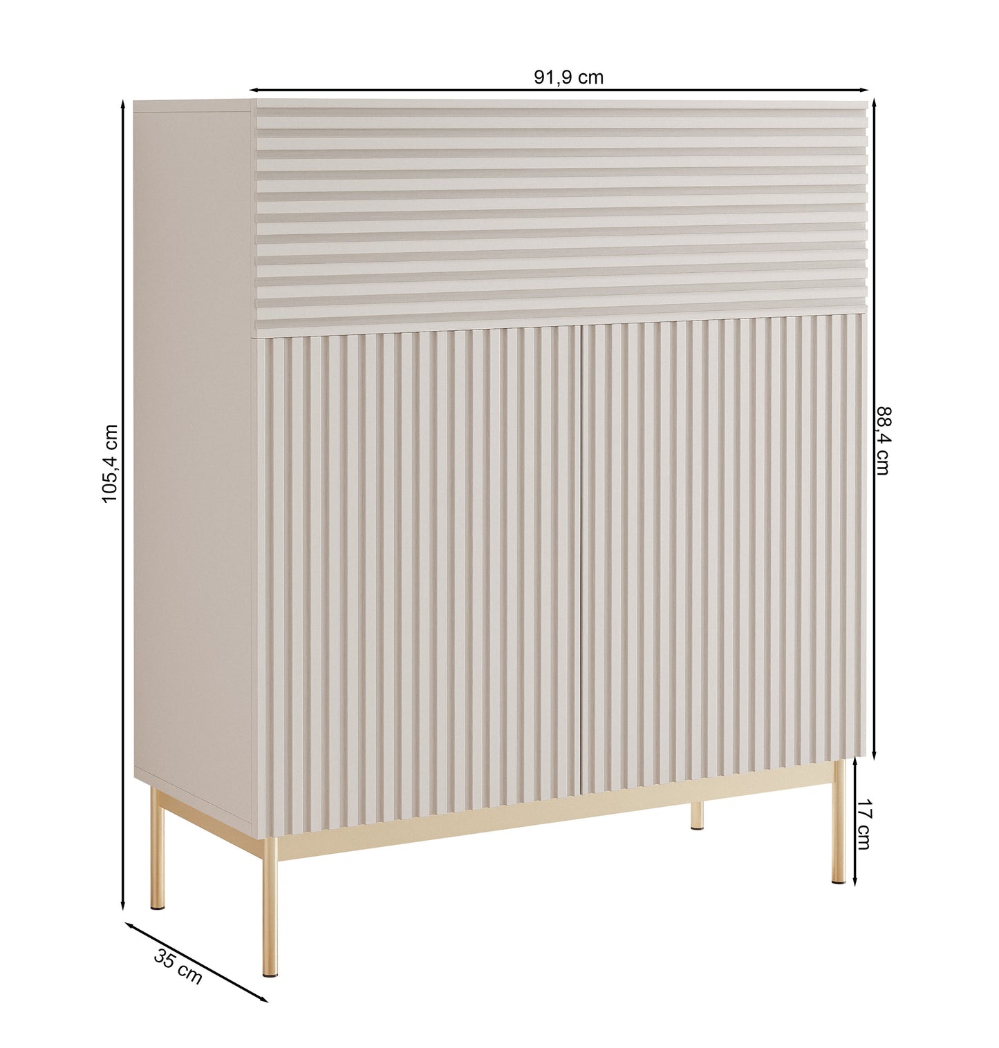 Kumode Linas 105/91/35 cm kašmirs