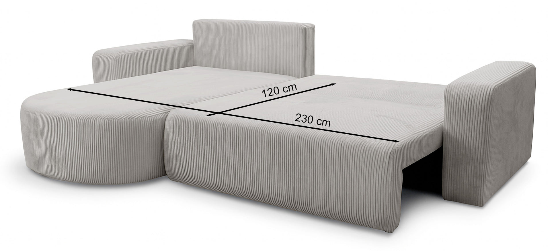 Dīvāns Teos 85/275/170 cm Poso 02 - N1 Home