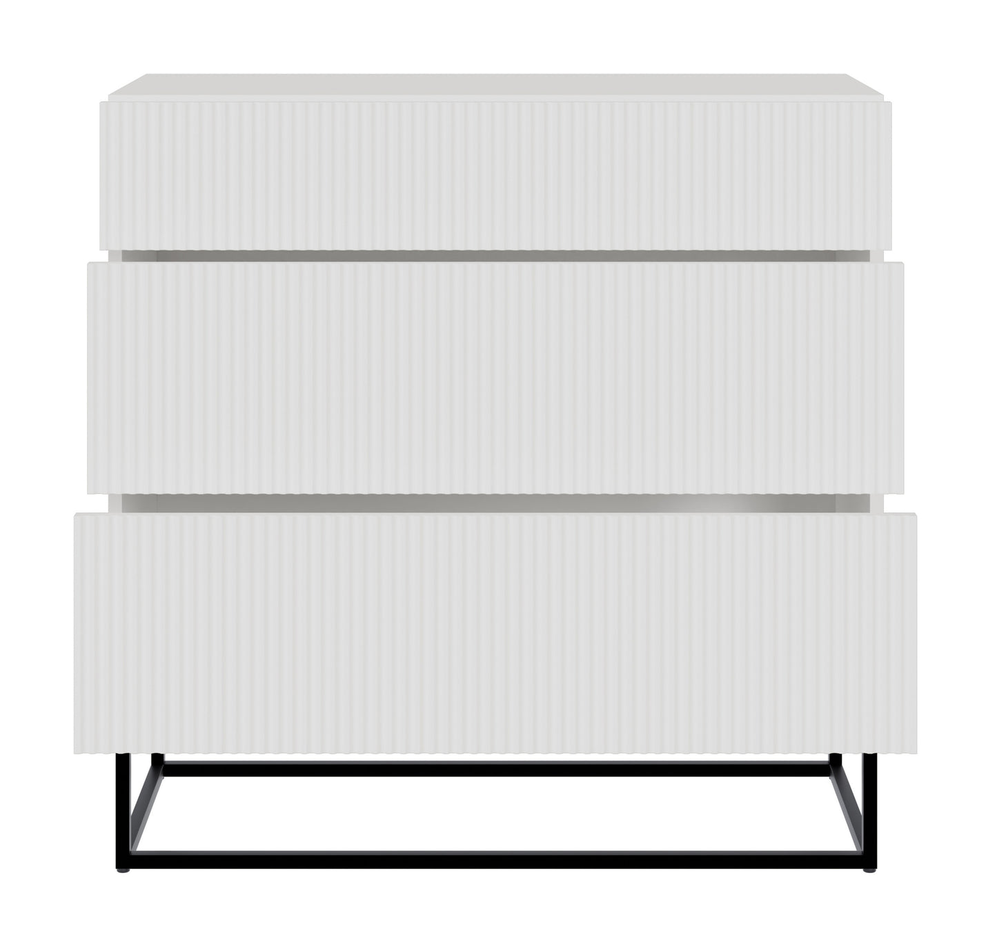 Kumode Velda 90/90/38 cm balts/melns - N1 Home