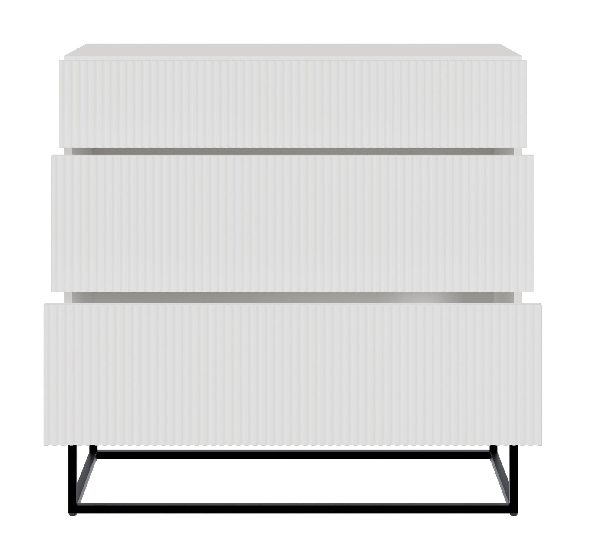 Kumode Velda 90/90/38 cm balts/melns - N1 Home