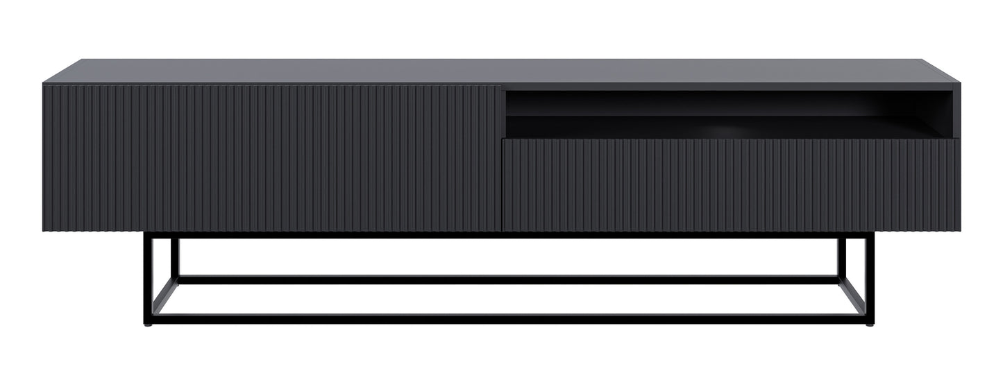 TV skapis Velda A 175/46/31 cm melns/melns - N1 Home