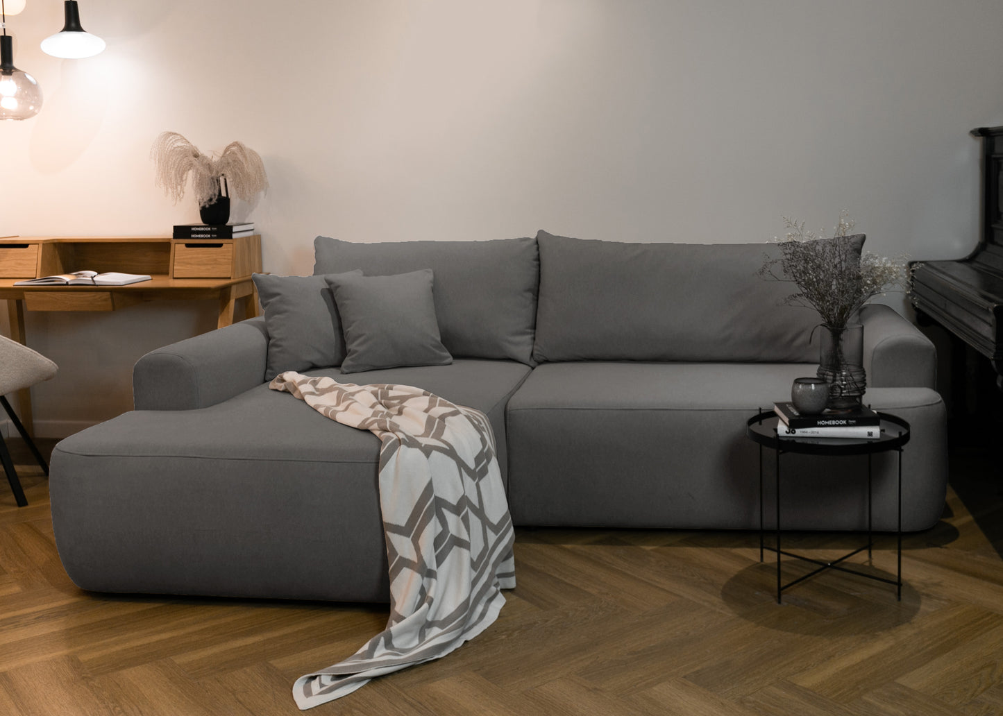 Dīvāns Ovors 260/93/165 cm Castel 93 - N1 Home