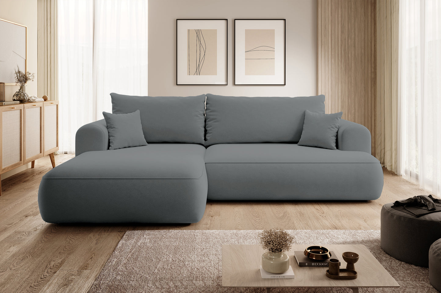 Dīvāns Ovors 260/93/165 cm Castel 93 - N1 Home