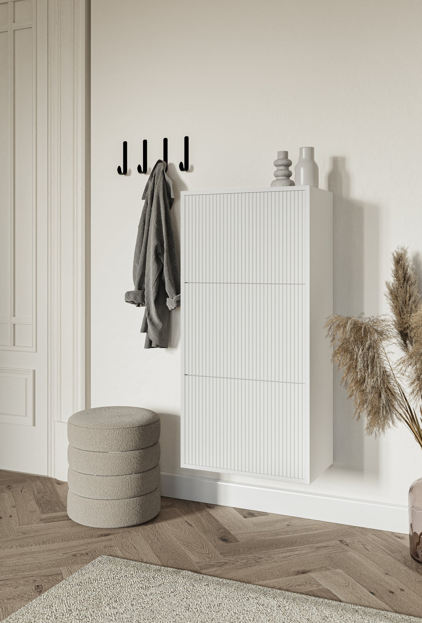 Apavu skapis Velda 50/30/103 cm balts