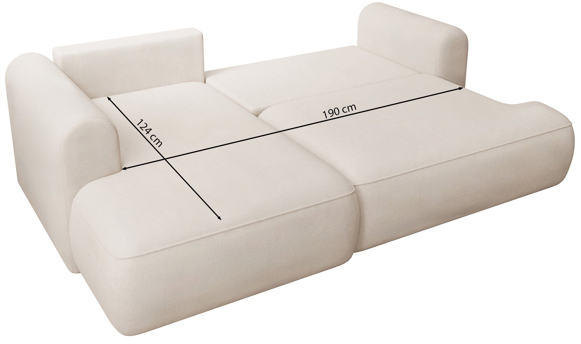 Dīvāns Ovors mini 238/93/156 cm Storm 82 - N1 Home
