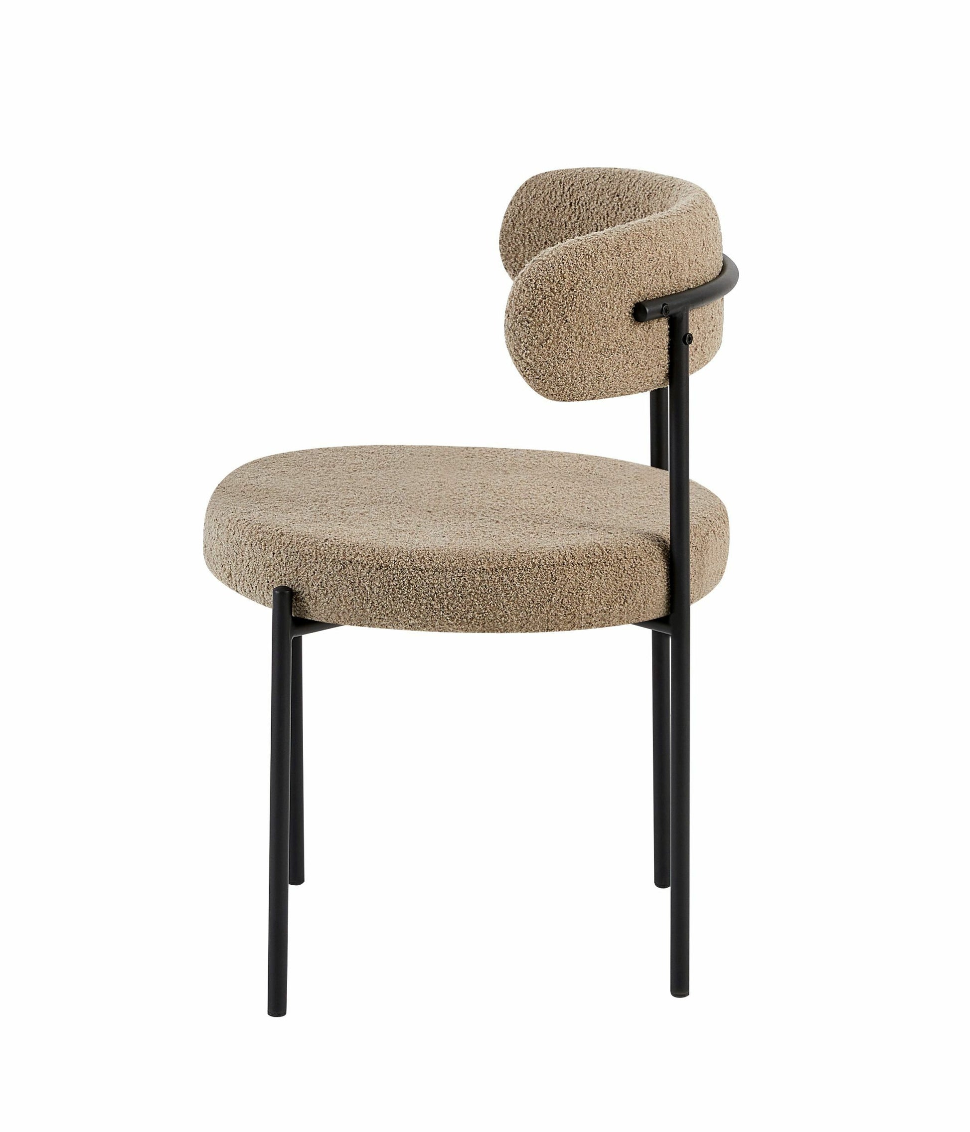 Krēsls Femisa 77/50/55 cm tumši bēšs bukle - N1 Home