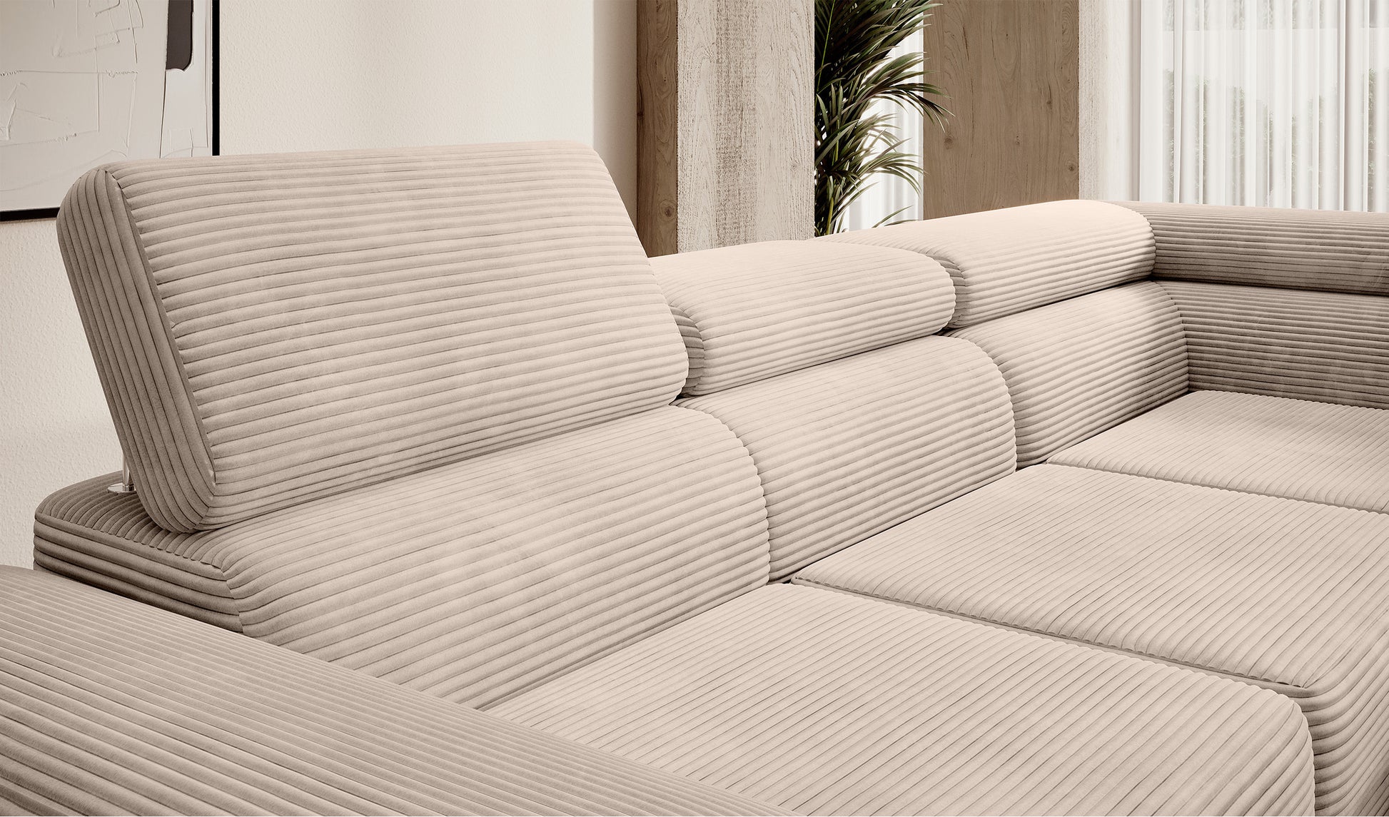 Dīvāns Steva 90/275/203 cm Poso 02 - N1 Home