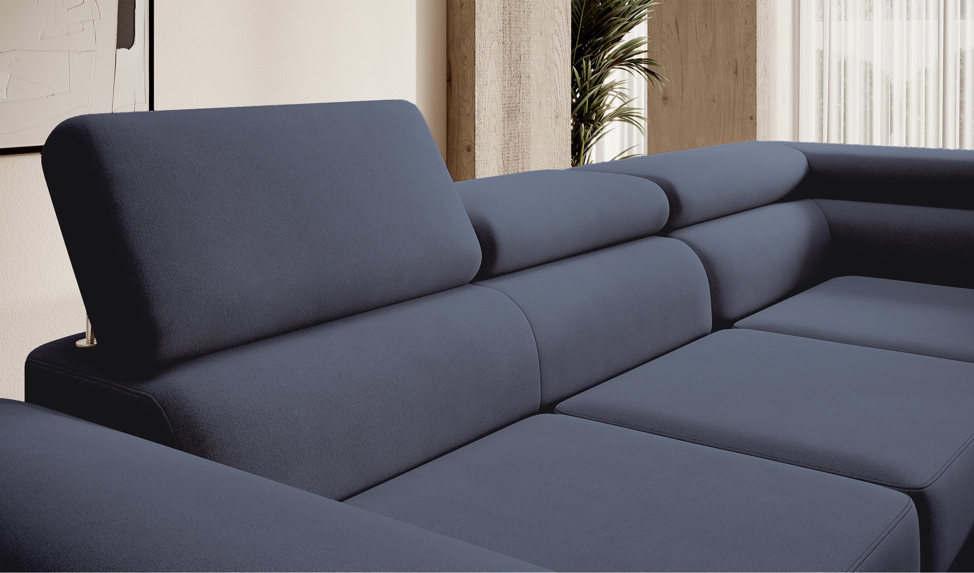 Dīvāns Steva 90/275/203 cm Castel 79 - N1 Home