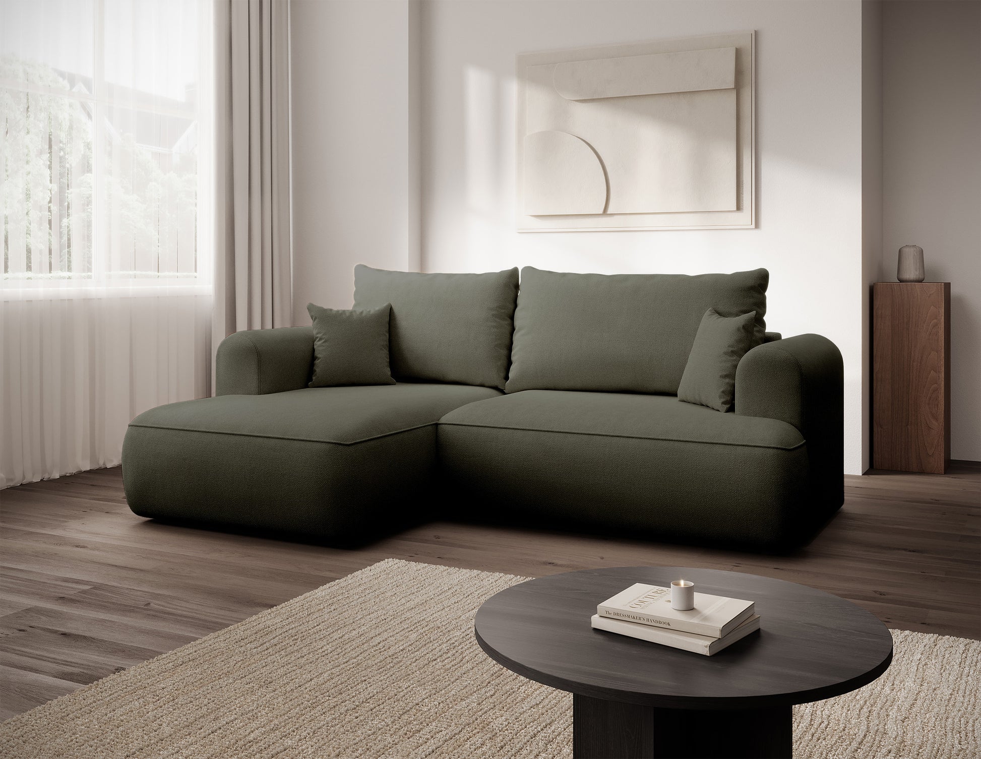 Dīvāns Ovors mini 239/93/156 cm Storm 34 - N1 Home