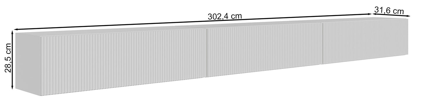 TV skapis Velda 302/28/31 cm melns