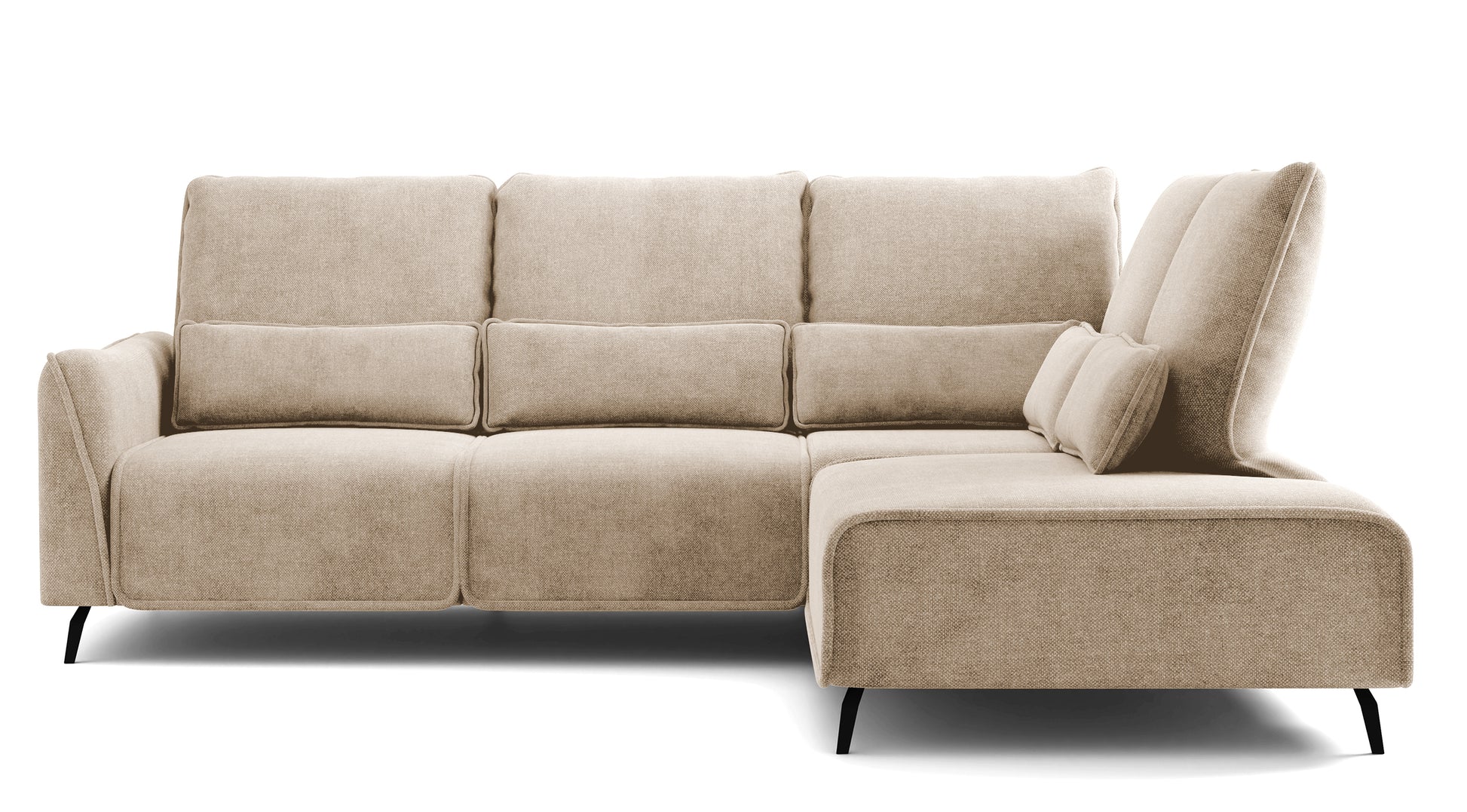 Dīvāns ar pufu Ruma 94/260/208 cm Storm 06 - N1 Home