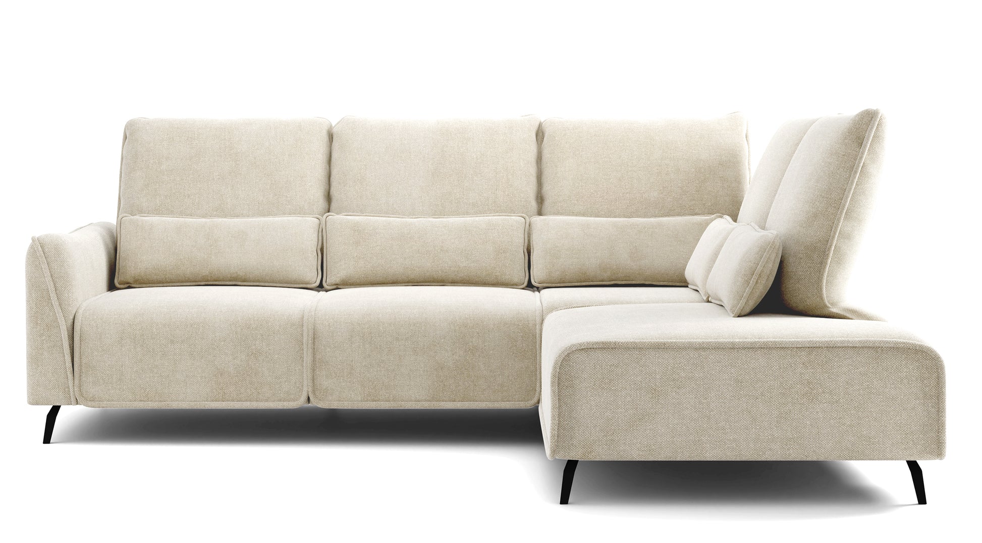 Dīvāns ar pufu Ruma 94/260/208 cm Storm 02 - N1 Home