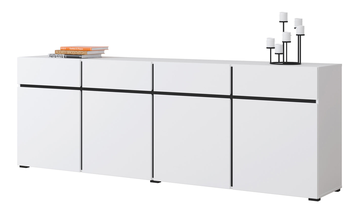 Kumode Kruzat 224/78/40 cm balts