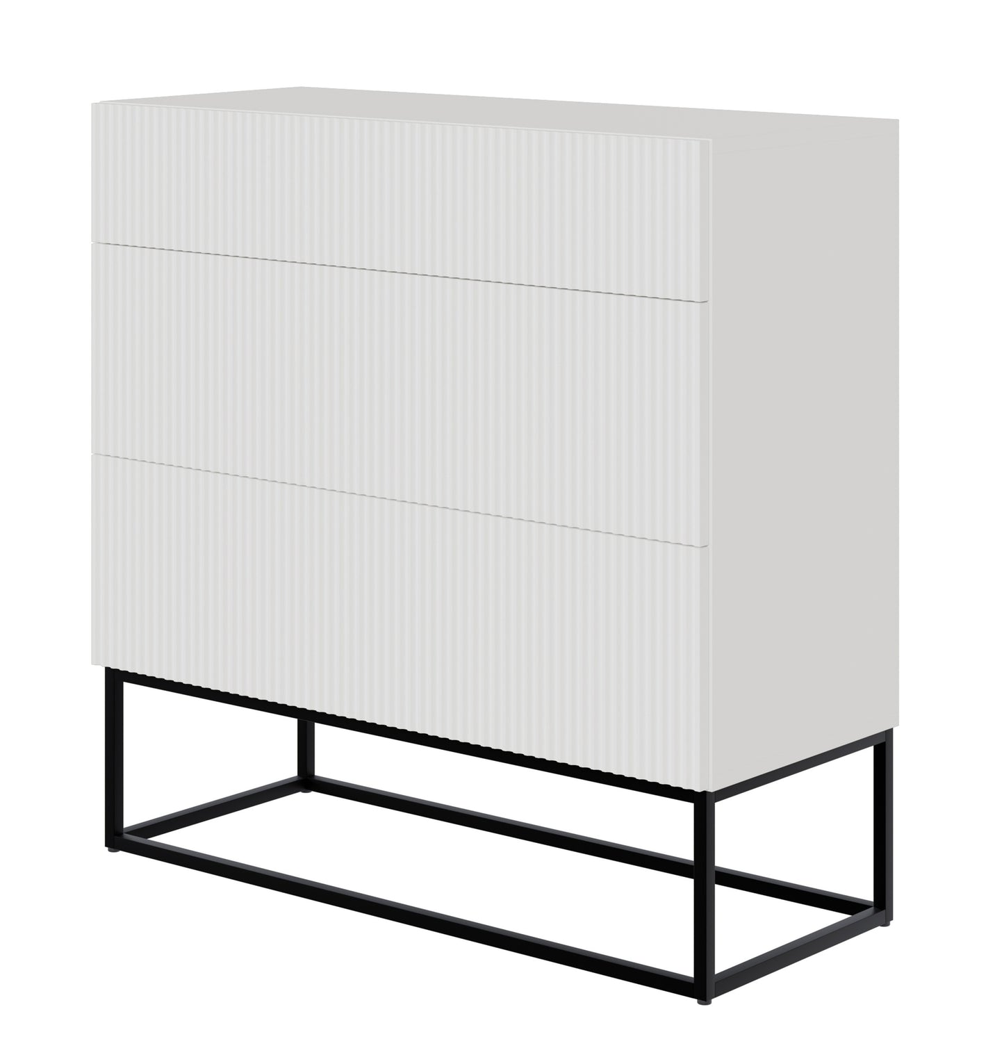 Kumode Velda 90/90/38 cm balts/melns - N1 Home