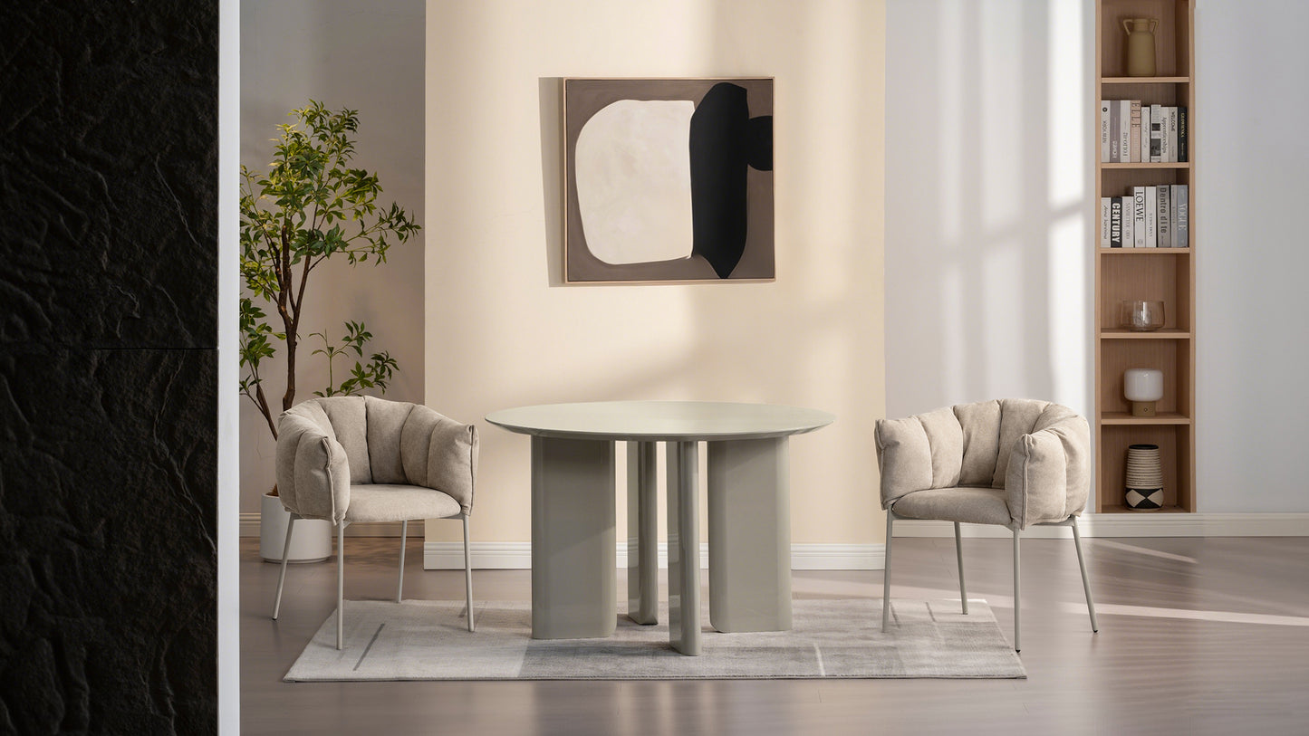 Galds Plove 120/75 cm bēšs - N1 Home