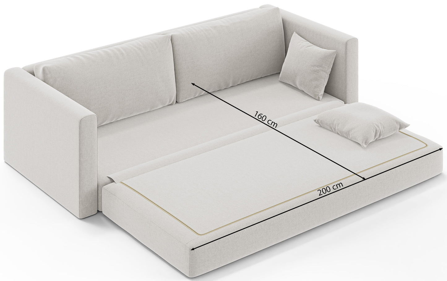 Dīvāns Evolia 160/200/42 cm Verita 09 - N1 Home