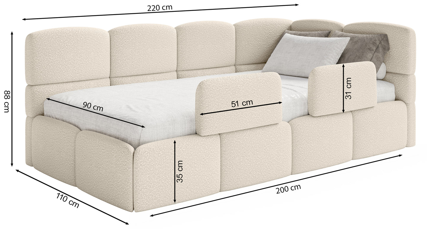 Gulta ar matraci Clod 220/88/110 cm Melody 12