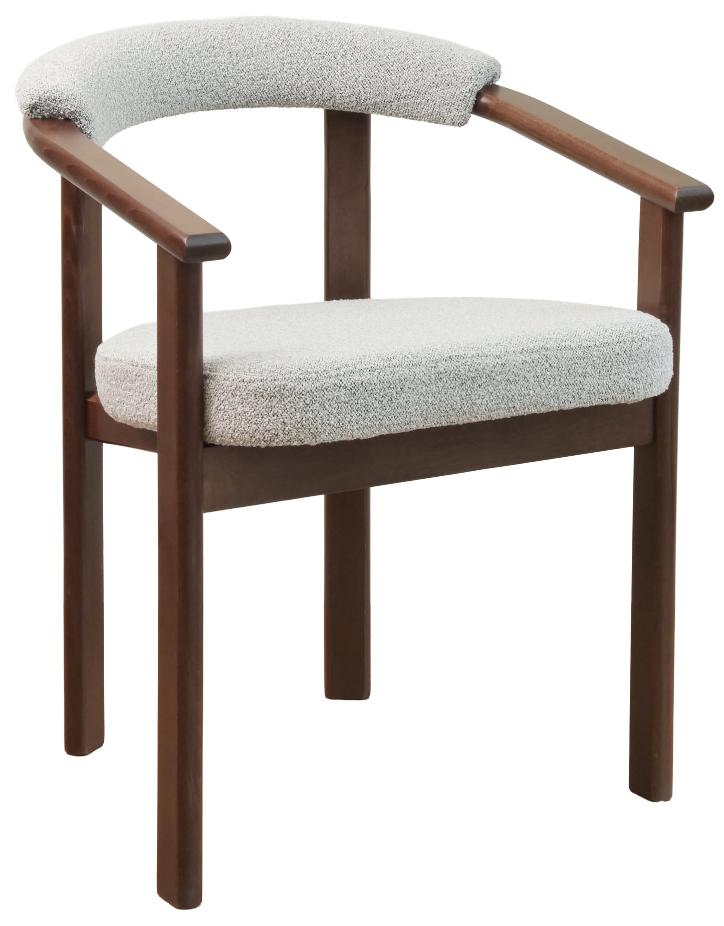 Krēsls Finis 73/56/55 cm gaiši valrieksta/gaiši pelēka buklē - N1 Home