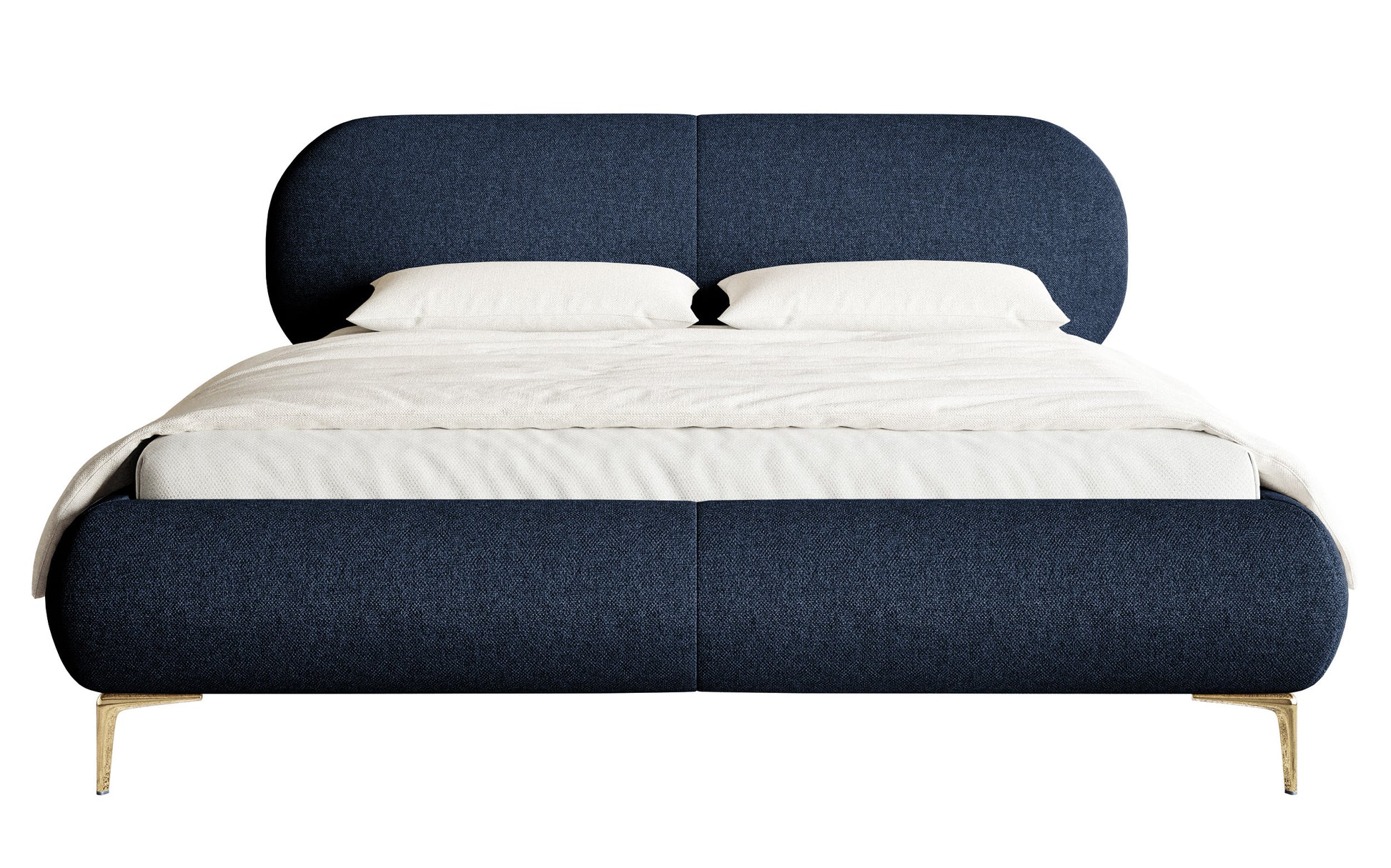 Gulta ar konteineru Valeo 140/160/180x 200 cm Toronto 10 (Lech), zelta kājas - N1 Home