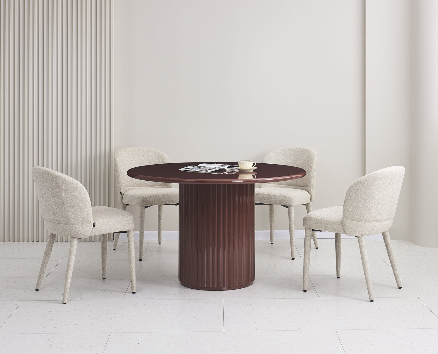 Galds Prino 120/120/76 cm bordo