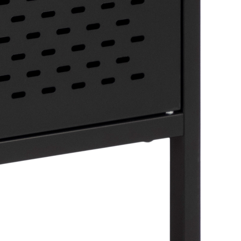 Metāla kumode Ronda 125/75/40 cm melns