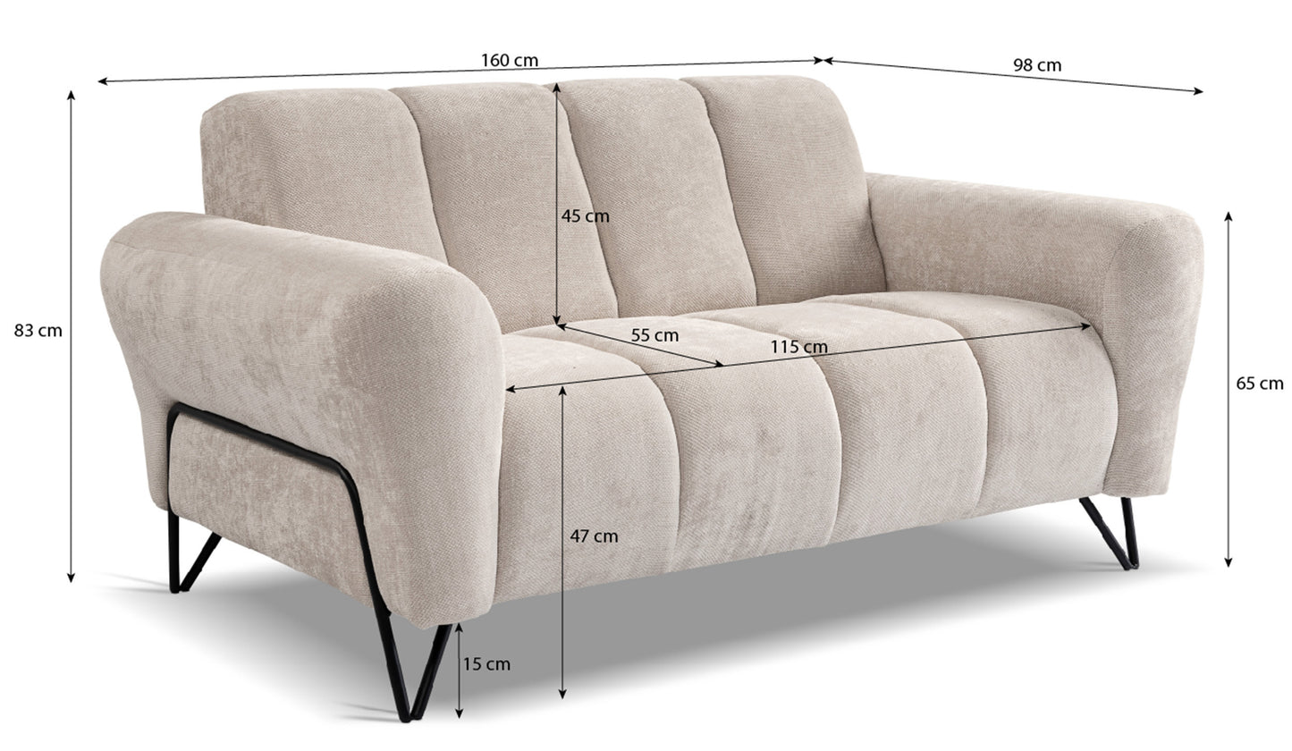 Dīvāns Volio 83/160/98 cm Storm 09 - N1 Home