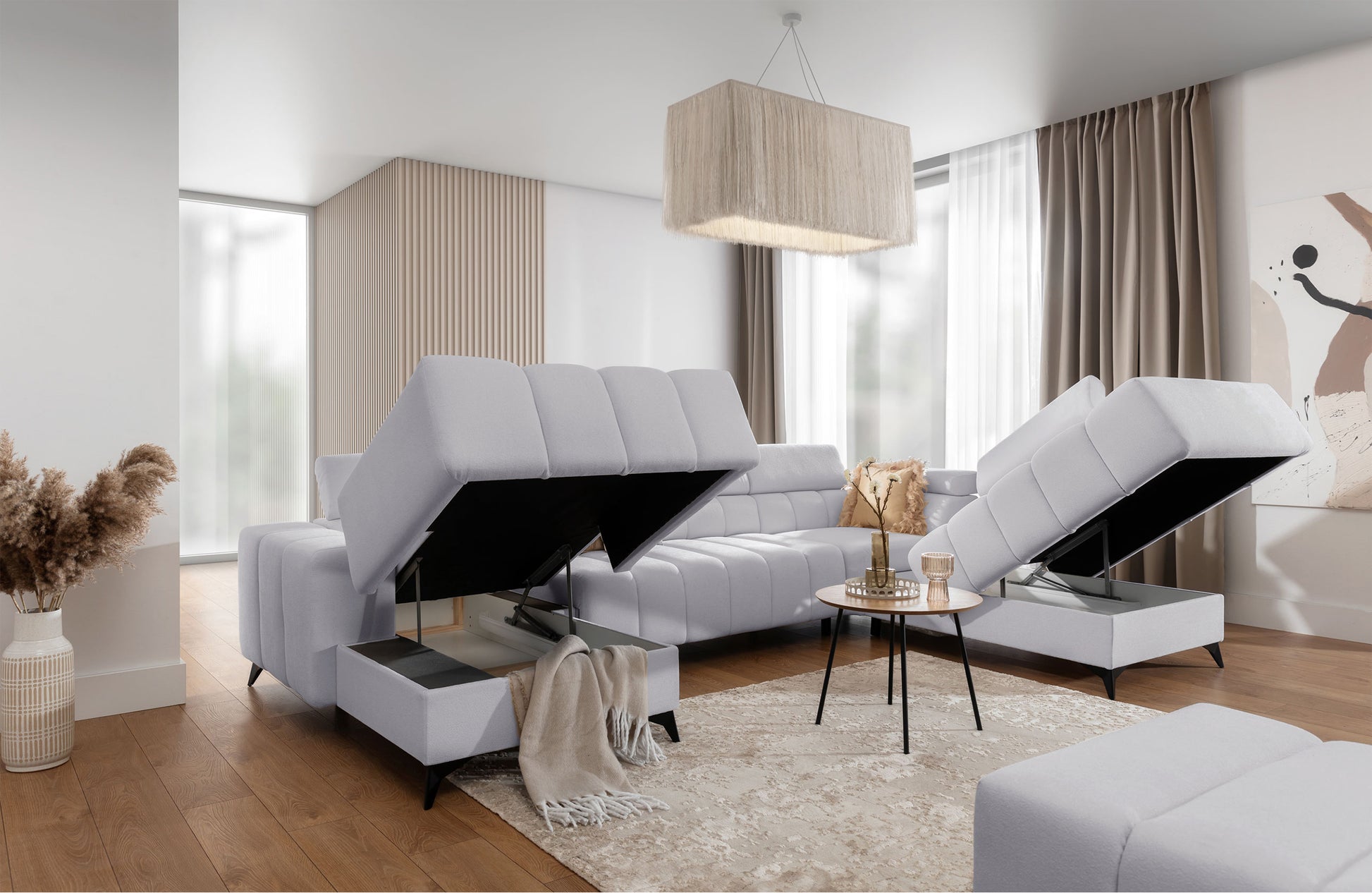 Dīvāns Roggus U 79/356/234 cm Sicuro 65 - N1 Home