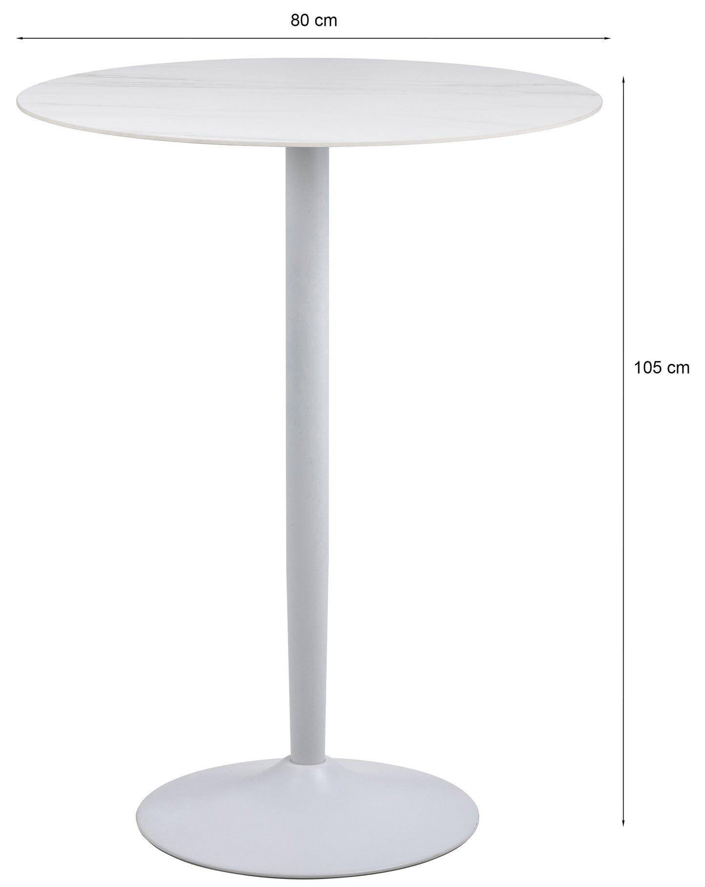 Bāra galds Roši 80/80/105 cm Travertīns - N1 Home