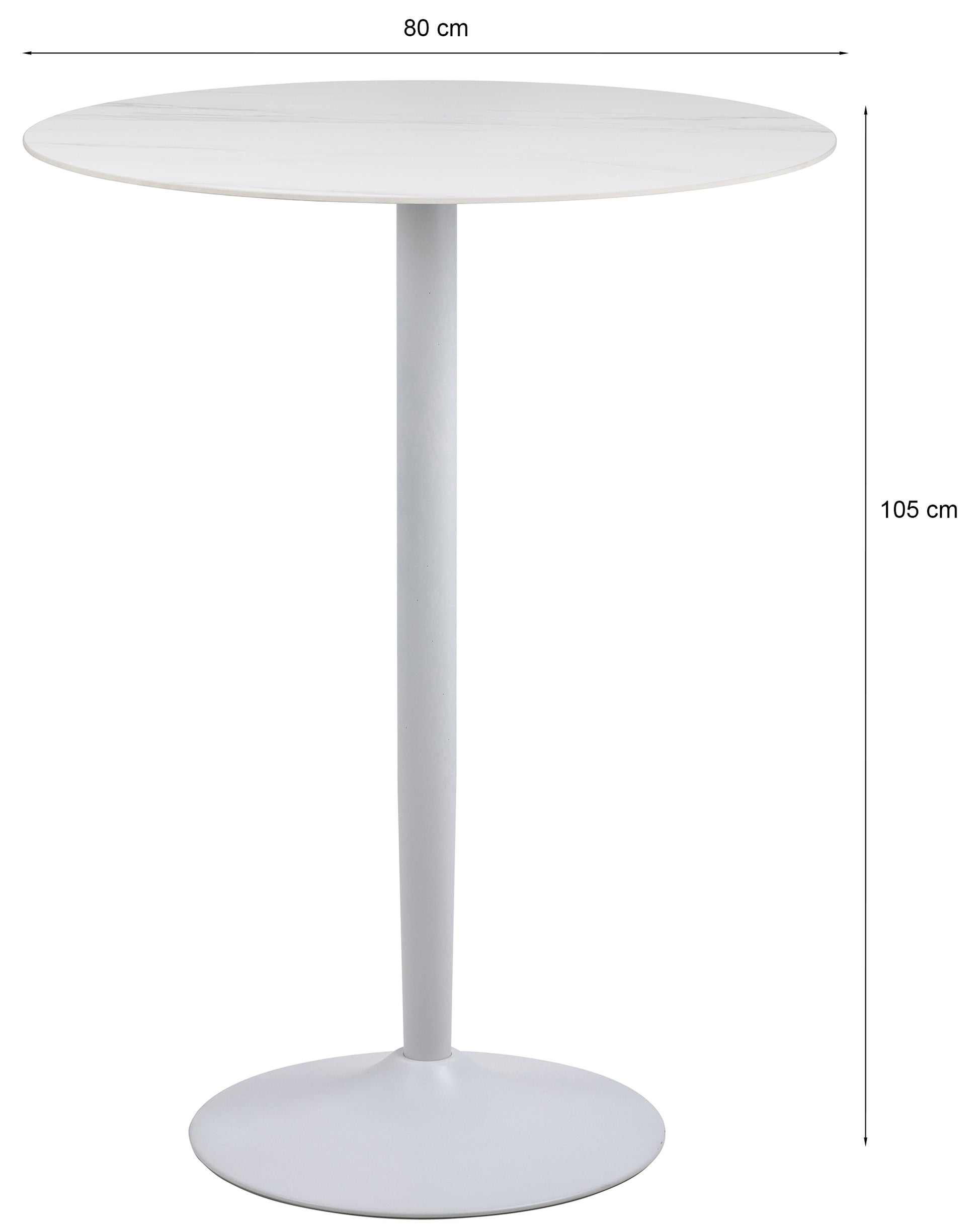 Bāra galds Roši 80/80/105 cm Travertīns - N1 Home