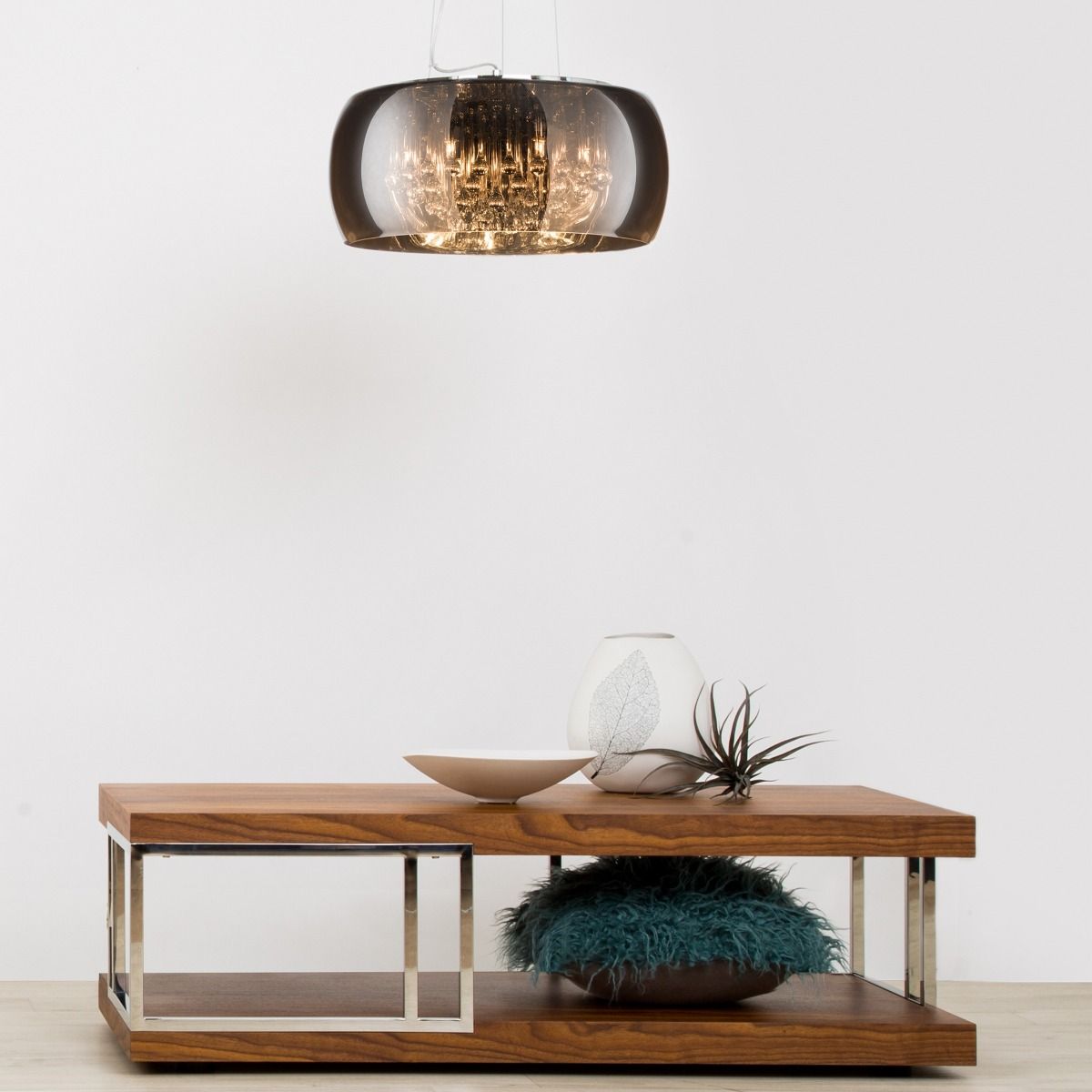 Piekaramā lampa Kristāla 145/50 cm hroms