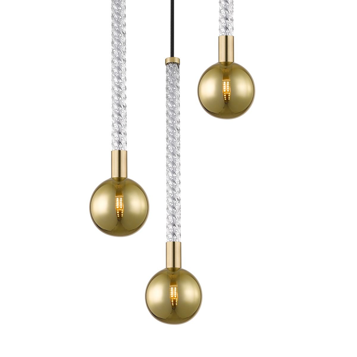 Piekaram lampa Midls 96/31/31 cm zelts