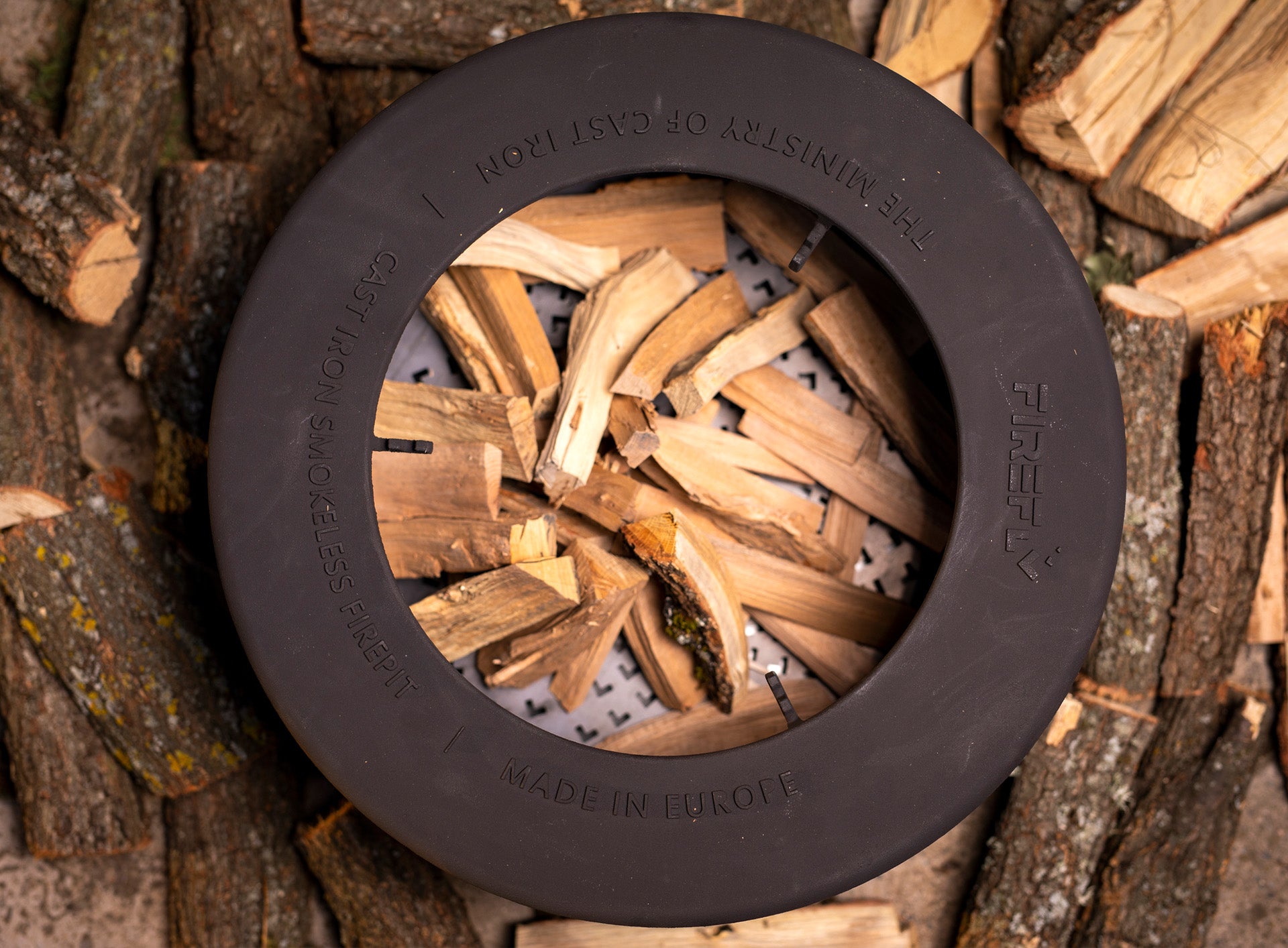 Bezdūmu kamīns Flyfire  56/33/56 cm melns - N1 Home