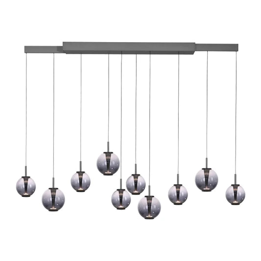 Piekaramā lampa PURE E-Infinity 180/198/35 cm pelēka/dūmu pelēka