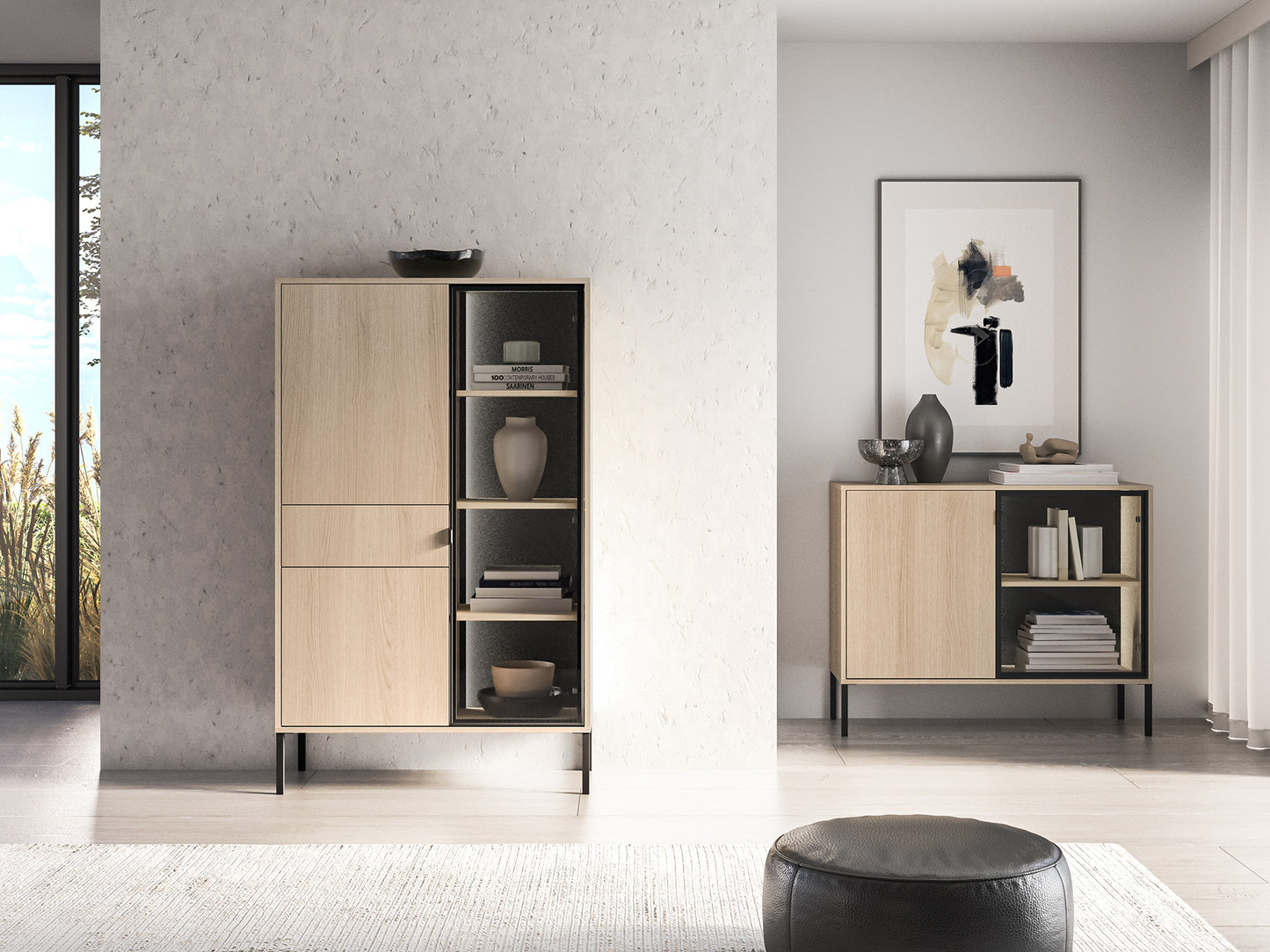 Skapis Baree 92/150/40 cm Lindberg ozols