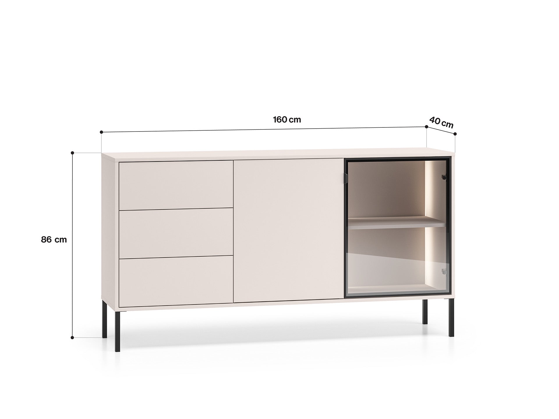 Kumode Baree 160/86/40 cm kašmirs - N1 Home