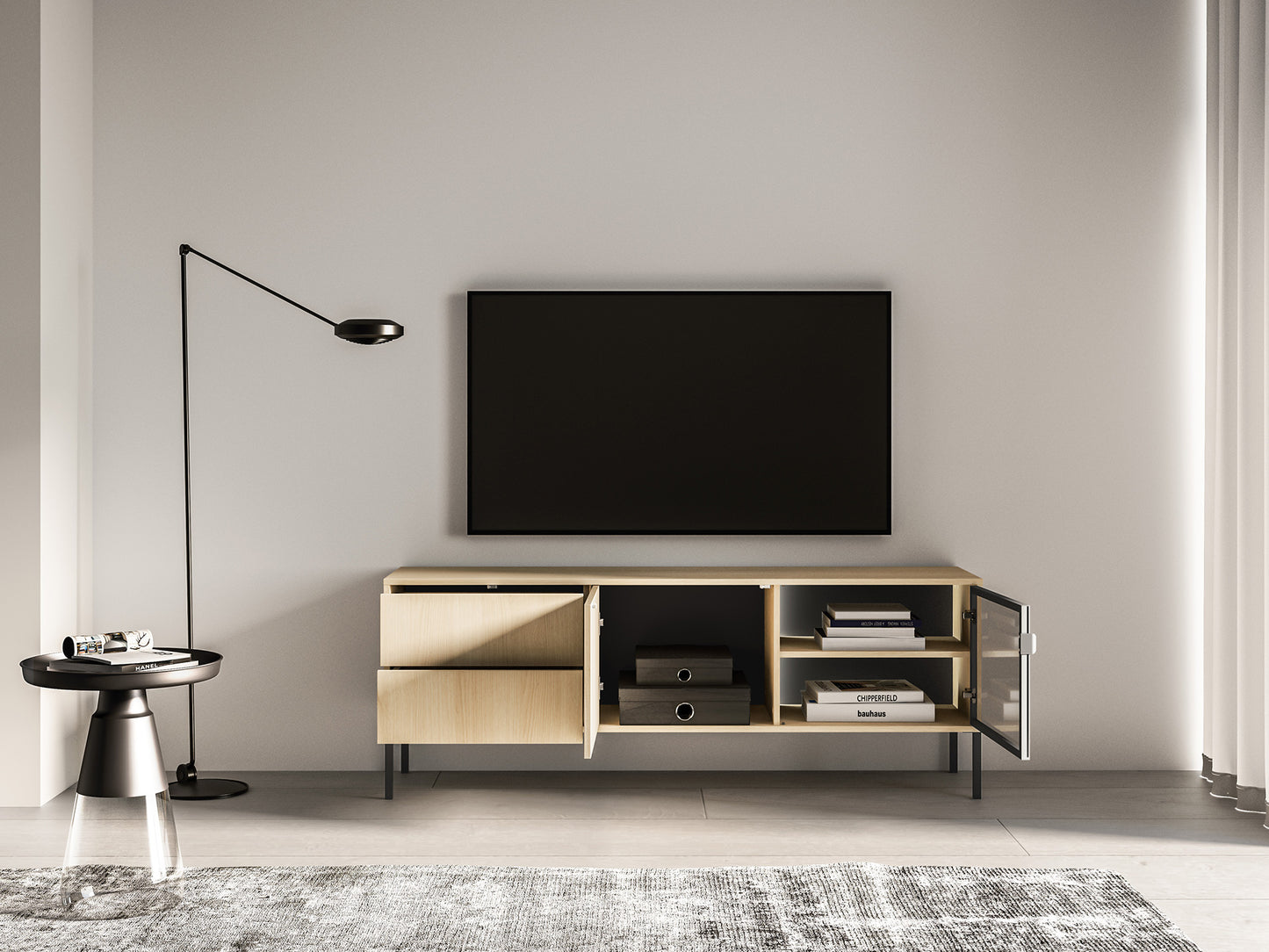 TV skapis Baree 160/59/40 cm Lindberg ozols