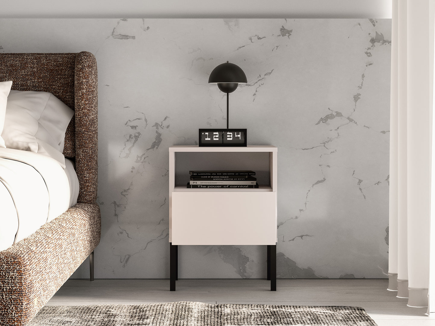 Naktsskapis Baree 40/53/34 cm kašmirs - N1 Home