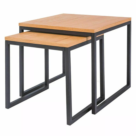 Kafijas galdiņi Lari 50/50/45, 40/40/40 cm ozols - N1 Home