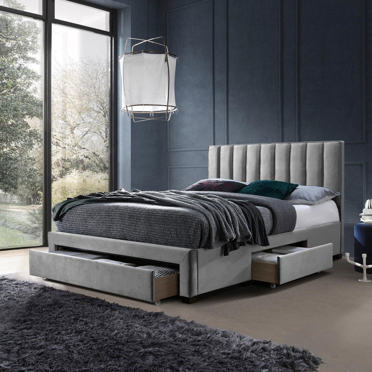 Gulta Gracia 160/200 cm gaiši pelēks