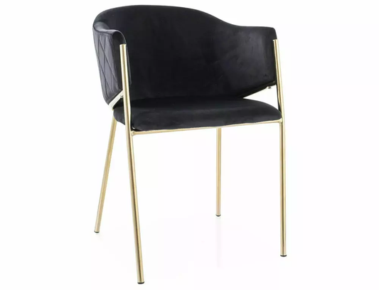 Krēsls ROHO 77/55/47 cm melns/zelts - N1 Home