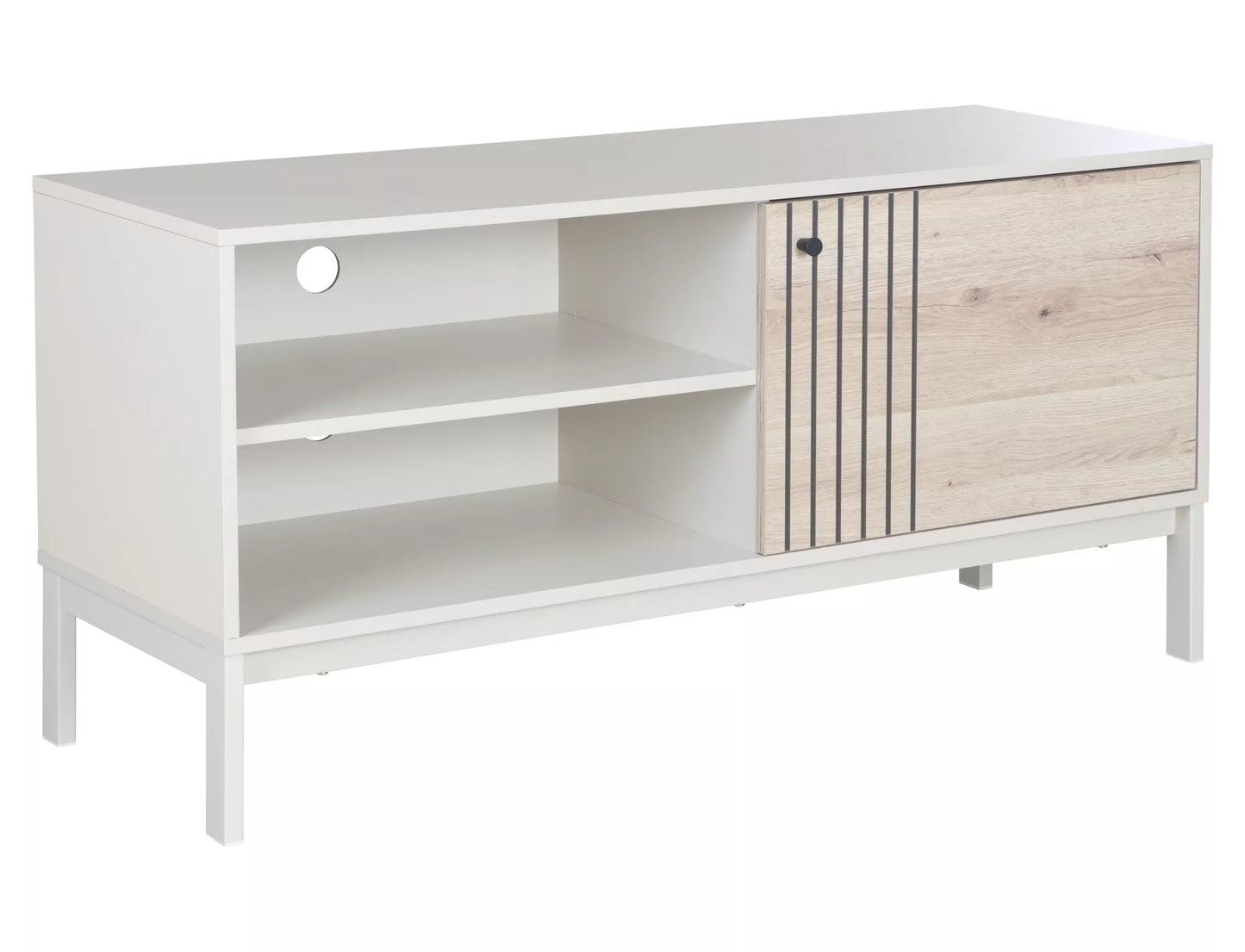 TV skapis Frosi 40/120/58 cm ozols/netīri balta - N1 Home