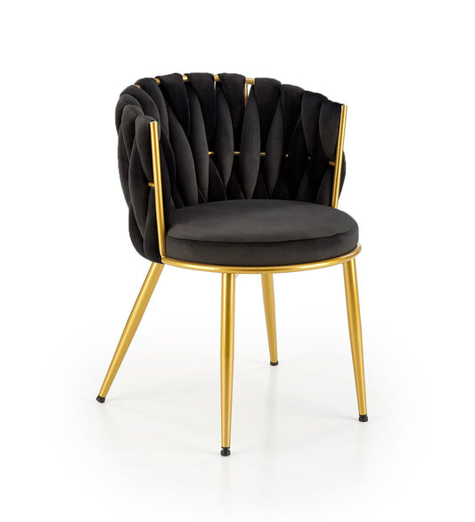 Krēsls GL 57/60/79/49 cm zelts/melns - N1 Home