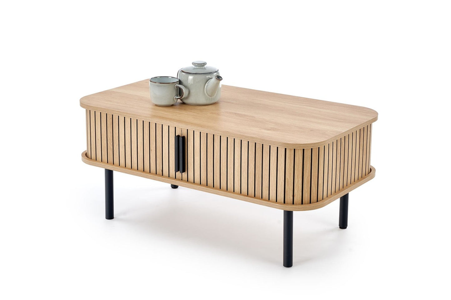 Kafijas galds Angis 90/50/40 cm dabīgs/melns - N1 Home