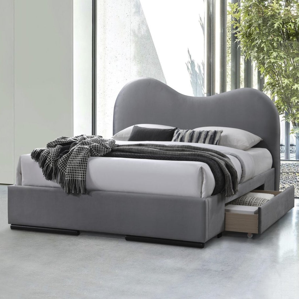 Gulta Amba 216/172/115 cm pelēks - N1 Home